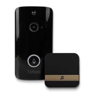 ToSee SENTINEL Wi-Fi Video Doorbell Black