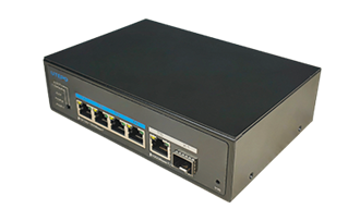 Utepo Industrial 4-Port Gigabit PoE++ 1-Port Gigabit RJ45 1-Port Gigabit SFP Unmanaged Ethernet Switch