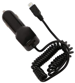 2.1A High Power Lightning Car Charger with spare USB charging port