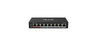 HiLook 8 port PoE Switch, 8 x 100 Mbps PoE ports