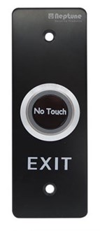 Neptune Touchless Exit,Mullion,NO/NC/C,LED,1.7mm SS,12-24V,BLACK