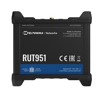 Teltonika RUT951 Industrial Cellular Router, dual SIM 4G, Automatic WAN failover