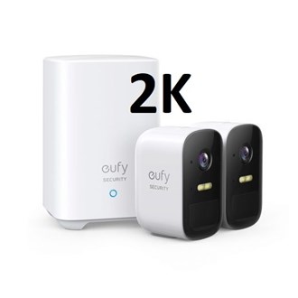 Eufy Cam 2c Pro 2K Security Kit 2 Pack - 2x2K Eufy Camera Units + 1xAI Homebase2 Unit