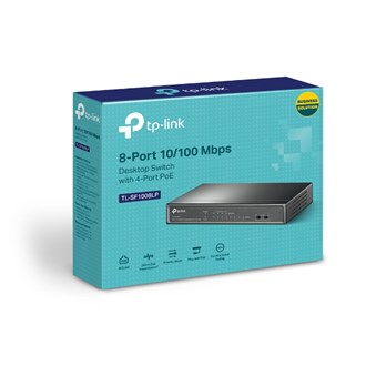 TP-Link (TL-SF1008LP) 8-Port 10/100Mbps Desktop Switch with 4-Port PoE