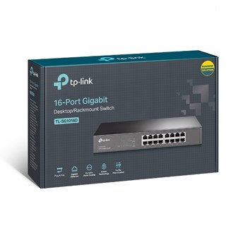 TP-Link (TL-SG1016D) 16-Port Gigabit Desktop/Rackmount Switch