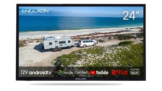 ENGLAON 24’’ HD Smart LED 12V TV With Built-in Chromecast and Bluetooth Android 11
