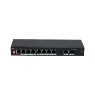 Dahua PFS3110-8ET1GT1GF-96 10-Port Unmanaged Desktop Switch with 8-Port PoE with 2 Uplinks