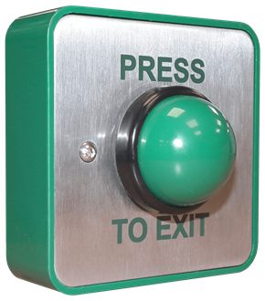 Exit Button, Mushroom, NO/NC/COM, with base